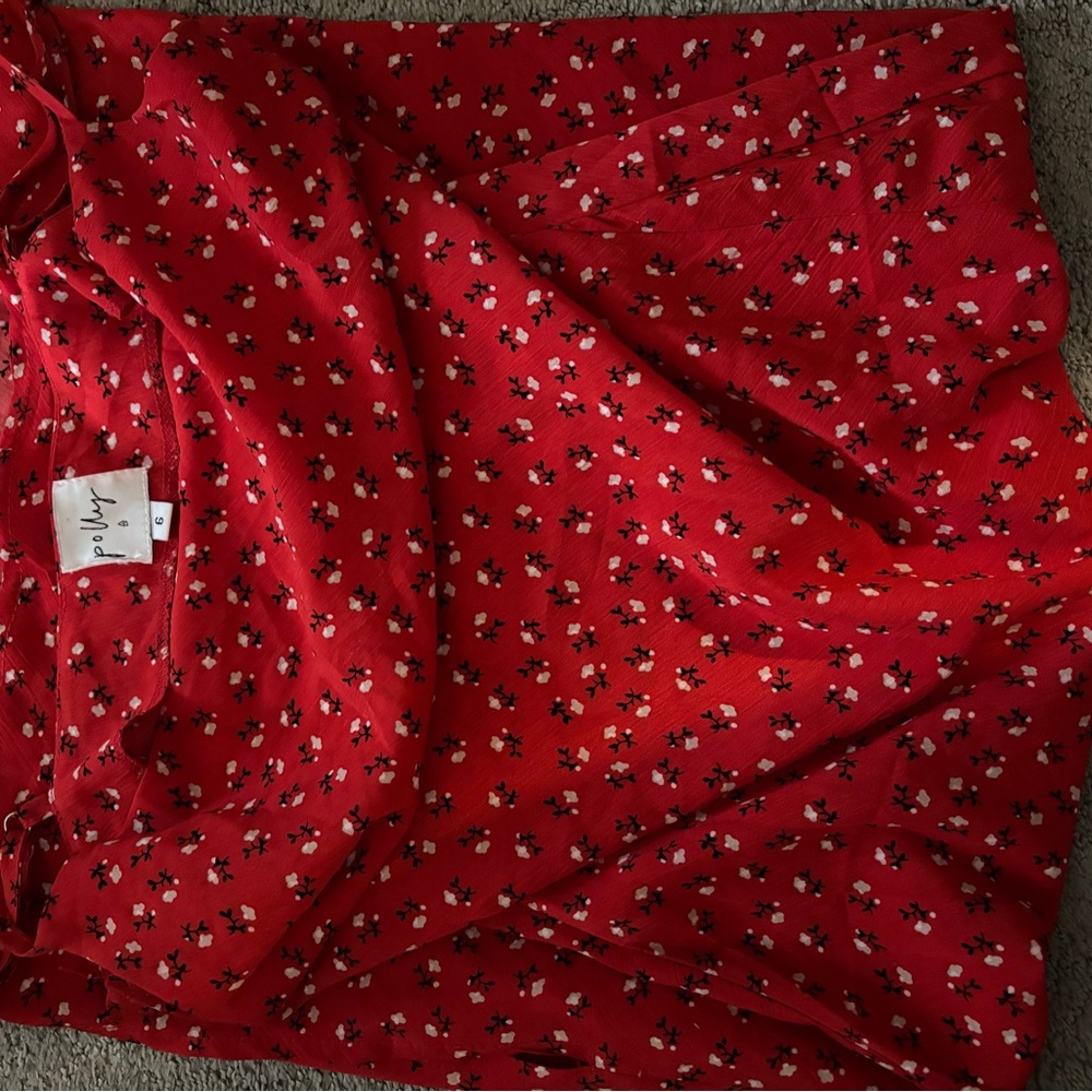 Lily Red Floral Dress